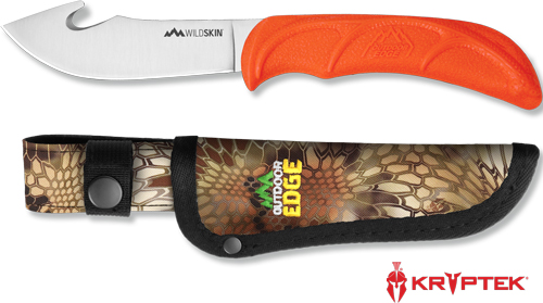 OUTDOOR EDGE WILD SKIN 4.0" - GUTHOOK KNIFE W/ MO SHEATH — view 1