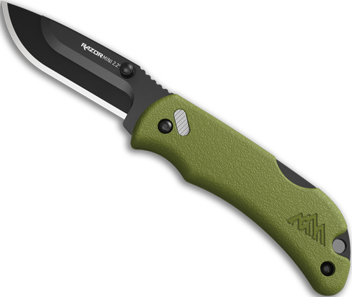 OUTDOOR EDGE RAZOR-MINI 2.2" - OD GREEN PMS W/2 BLACK DP BLDS — view 1