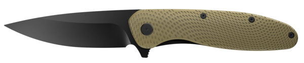 Outdoor Edge VD1C Viddux  3.15" Folding Drop Point Plain Black Oxide 4Cr14MoV Blade Green Glass-Filled Nylon Handle — view 1