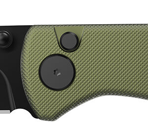 Outdoor Edge DK1C Dirk  3.25" Folding Drop Point Plain Black Oxide 8Cr13MoV SS Blade Green Anodized