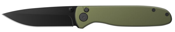 Outdoor Edge DK1C Dirk  3.25" Folding Drop Point Plain Black Oxide 8Cr13MoV SS Blade Green Anodized — view 1
