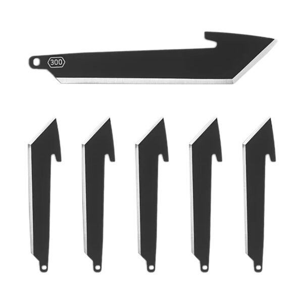 Outdoor Edge RRT30K6C   3" Tanto Plain Black Oxide 420J2 SS Blade 6 Blades — view 1