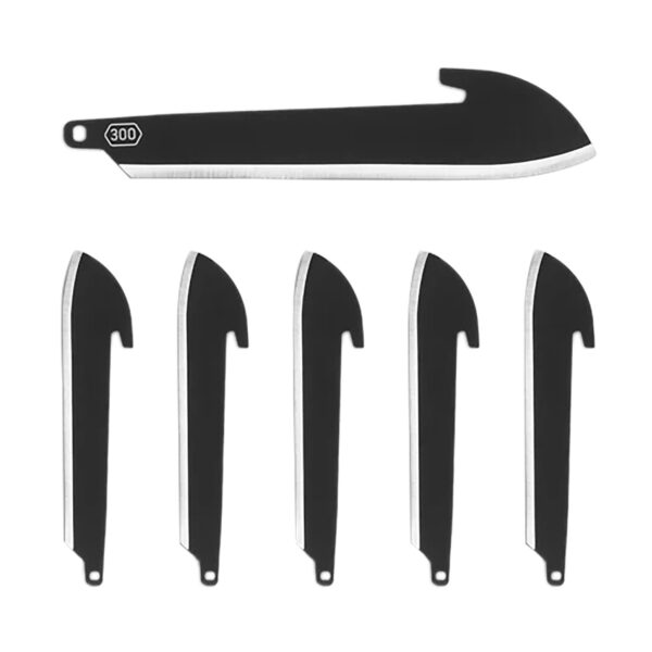 Outdoor Edge RRSF30K6C   3" Sheepsfoot Plain Black Oxide 420J2 SS Blade 6 Blades — view 1
