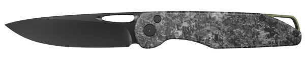 Outdoor Edge KN1C Kaytan  3.30" Drop Point Plain Black Oxide 8Cr13MoV SS Blade Carbon Fiber Handle — view 1