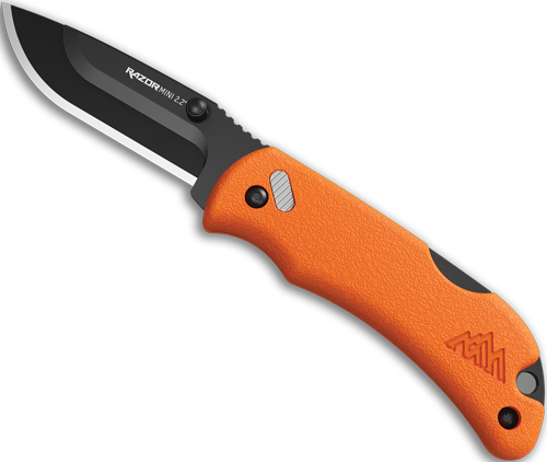 OUTDOOR EDGE RAZOR-MINI 2.2" - ORANGE PMS W/2 BLACK DP BLDS — view 1