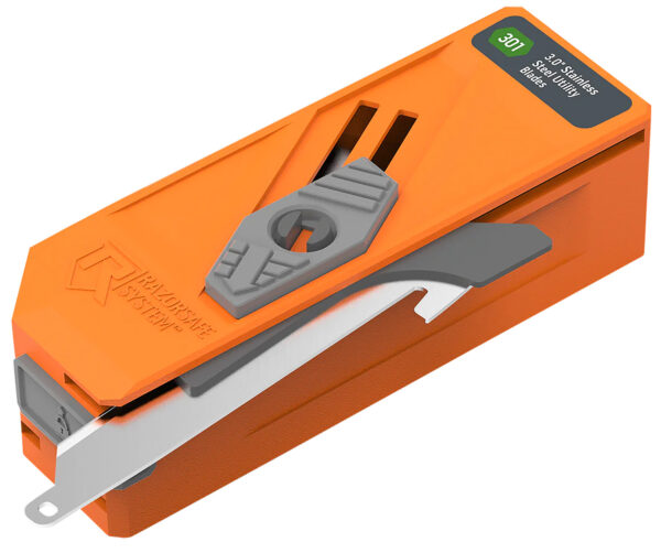 Outdoor Edge RR30D12C Blade Dispenser  Blaze Orange, 12 Drop Point 3" 420J2 SS Blades — view 1