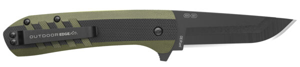 Outdoor Edge VX430BC Razor VX4  3" Folding Plain Black/Green — view 1