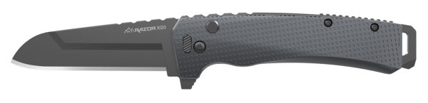 Outdoor Edge XDS330AC Razor XD3  3" Folding Plain 420J2 SS Blade Charcoal — view 1