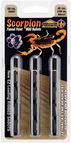 HARVESTER SCORPION 50 CAL - 240GR .451 FUNNEL POINT 12PK — view 1