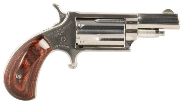 North American Arms 22MDLX LDLX  22 Mag 5 Shot 1.13" Polished Stainless Steel, Rosewood Grip, Exposed Hammer — view 1