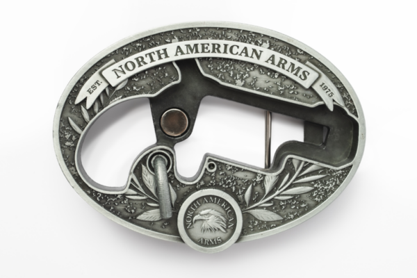 NORTH AMERICAN ARMS LR OVAL ORNATE BELT BUCKLE — view 1
