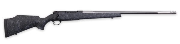 Weatherby MAM01N340WR8B Mark V Accumark 340 WBY Mag 3+1 26" Spun Stainless w/Graphite Black Cerakote Fluted Threaded Barrel, Graphite Black Cerakote Steel Drilled & Tapped Receiver, Matte Black w/Spid — view 1
