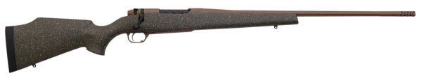 Weatherby MWL01N65RWR6B Mark V Weathermark LT 6.5 Wthby RPM 4+1 24" Barrel/Rec. w/Flat Dark Earth Cerakote Finish, Flat Dark Earth Speckled Green Fixed Monte Carlo Fiberglass Stock — view 1