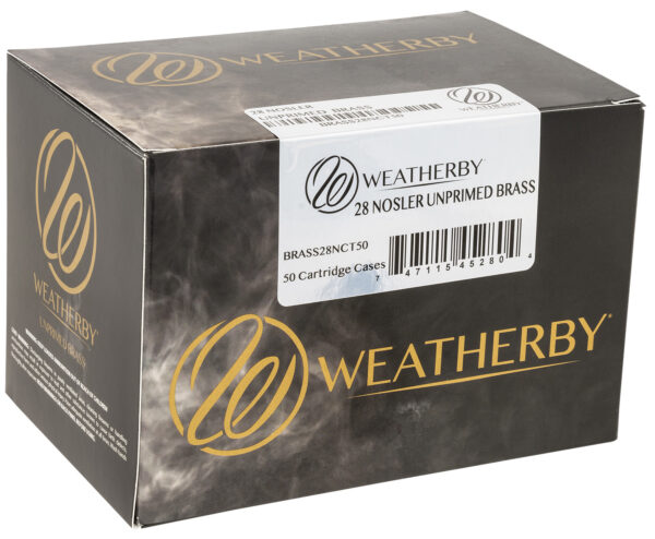 Weatherby BRASS28NCT50 Unprimed Cases  28Nosler Rifle Brass 50/Box — view 1