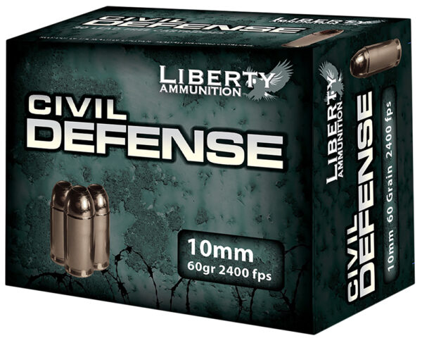 Liberty Ammunition LACD10032 Civil Defense  10mmAuto 60gr Lead Free Fragmenting Hollow Point 20 Per Box/50 Case — view 1