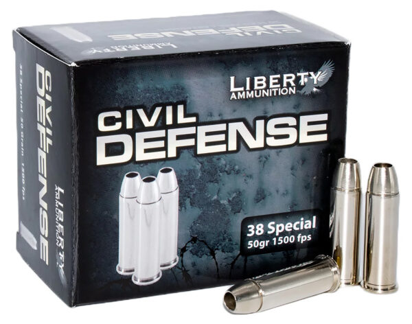 Liberty Ammunition LACD38025 Civil Defense  38Special 50gr Lead Free Fragmenting Hollow Point 20 Per Box/50 Case — view 1
