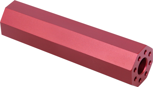 GUNTEC AR15 FAKE SUPPRESSOR - 4.5" 1/2X28 THREADS RED — view 1