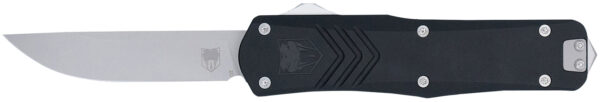 CobraTec Knives MBLKFSXGEN3DNS FS-X Gen III Medium 3" OTF Drop Point Plain Stonewashed D2 Steel Blade, 4.68" Aluminum Handle — view 1