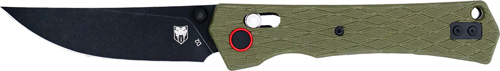 COBRATEC LEGACY BAR LOCK 3.5" - G10 OD GREEN/BLACK D2 BLADE — view 1