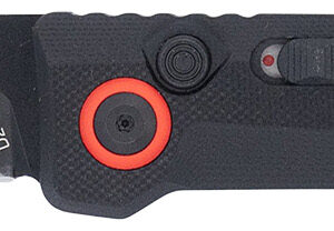CobraTec Knives CTIFRBLK Inferno  3.50" OTF Tanto Plain Black TiCN D2 Steel Blade, 4.75" Black Textured Handle