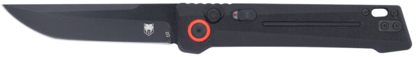 CobraTec Knives CTIFRBLK Inferno  3.50" OTF Tanto Plain Black TiCN D2 Steel Blade, 4.75" Black Textured Handle — view 1
