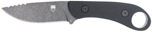 CobraTec Knives SD2DNSBLKGEN2 Skinner Gen II 3.50" Folding Plain Stonewashed D2 Steel Blade, 4.31" Black w/Finger Ring G10 Scales Handle — view 1