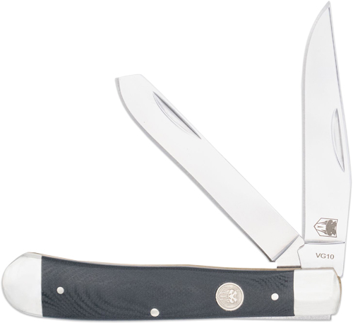 COBRATEC TRAPPER TWO BLADE - G-10 BLACK/SS SLIP JOINT — view 1