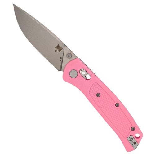 COBRATEC EDC SCOUT BAR LOCK - 3.12" PINK STAINLESS STEEL — view 1