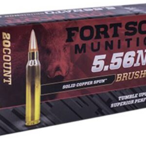FORT SCOTT MUNITIONS LEAD FREE RIFLE AMO 5.56 NATO 62GR TUI BRASS CASE 20-RD ( 25 BOXES PER CASE )
