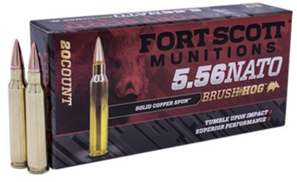 FORT SCOTT MUNITIONS LEAD FREE RIFLE AMO 5.56 NATO 62GR TUI BRASS CASE 20-RD ( 25 BOXES PER CASE ) — view 1