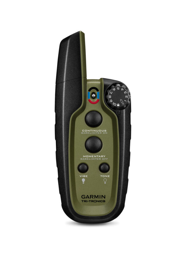Garmin 0100120550 Sport Pro Handheld Green w/BarkLimiter, LED Beacon Lights, 1-Hand Operation, Water-Resistant Rechargeable Li-ion Up to 3 Dogs .75 Mile Range — view 1
