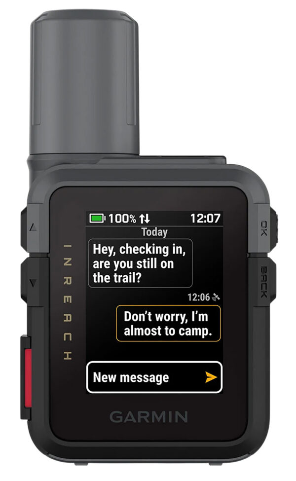 Garmin 0100338700 inReach Mini 3 Black/Gray Size Compact Sunlight-Readable/Transflective Color MIP Display — view 1