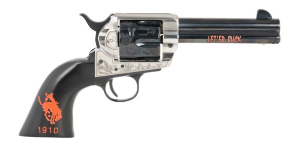 Pietta PFI45PR434BP 1873 Great Western II Pendleton Round?Up 45 Colt (Long Colt) 4.75" Blued Engraved Barrel & Cylinder, Ultra Black Engraved Grip, Exposed Hammer — view 1