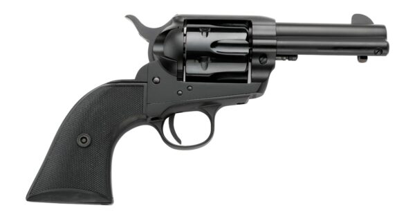 Pietta PFI38ALLOYAS312CB 38 Super 6 Shot 3.50" Matte Black Steel Frame & Barrel, Black Checkered Grip — view 1