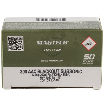 FIRST DEFENSE TACTICAL SUBSONIC 300 BLK 200GR FMJ 50/BOX — view 1
