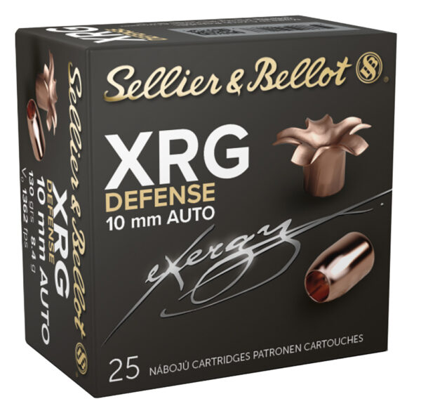 Sellier & Bellot SB10XA XRG Defense 10mmAuto 130gr Solid Copper Hollow Point 25 Per Box/40 Case — view 1