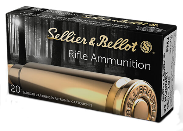 Sellier & Bellot SB22HA Rifle  22Hornet 45gr Full Metal Jacket 20 Per Box/90 Case — view 1