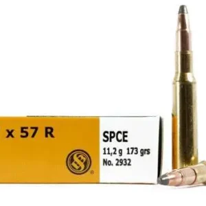 SELLIER & BELLOT AMO 7X57R MAUSER 173GR SPCE 20-RD ( 20 BOXES PER CASE )