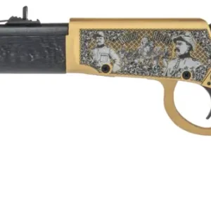 ROSSI RIO BRAVO RIL 22LR 18IN BBL CERAKOTE GOLD/DARK HW ENGRAVED THEODORE ROOSEVELT 15/RD