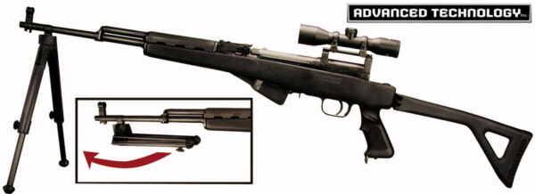 ADV TECH BIPOD FOR SKS - FEATHERWEIGHT BLACK NYLON — view 1