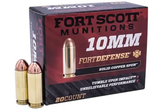 FORT SCOTT MUNITIONS LEAD FREE PISTOL AMO 10MM AUTO 125GR TUI BRASS CASE 20-RD ( 25 BOXES PER CASE ) — view 1