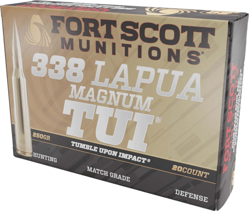 FORT SCOTT 338 LAPUA MAG 250GR - TUI SOLID COPPER 20RD 5BX/CS — view 1