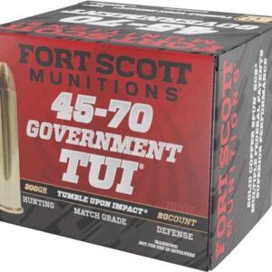 FORT SCOTT MUNITIONS LEAD FREE RIFLE AMO 45-70 GOVT 300GR TUI BRASS CASE 20-RD ( 10 BOXES PER CASE )