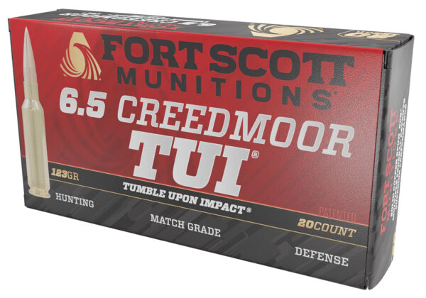Fort Scott Munitions 65CM123SCV11 Tumble Upon Impact (TUI) Rifle 6.5Creedmoor 123gr Solid Copper Spun 20 Per Box/10 Case — view 1