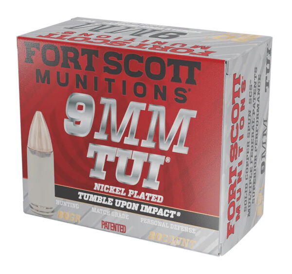Fort Scott Munitions 9MM080SCVNIC Tumble Upon Impact (TUI)  9mmLuger 80gr Solid Copper Spun 20 Per Box/25 Case — view 1
