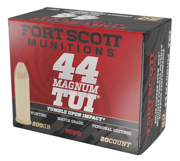 Fort Scott Munitions 44MAG200SCV Tumble Upon Impact (TUI)  44RemMag 200gr Solid Copper Spun 20 Per Box/25 Case — view 1