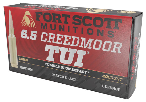 Fort Scott Munitions 65CM130SCV2 Tumble Upon Impact (TUI) Rifle 6.5Creedmoor 130gr Solid Copper Spun 20 Per Box/10 Case — view 1