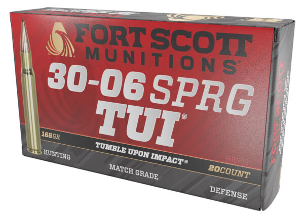 Fort Scott Munitions 3006168SCV Tumble Upon Impact (TUI) Rifle 30-06Springfield 168gr Solid Copper Spun 20 Per Box/10 Case — view 1