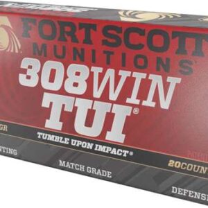 FORT SCOTT MUNITIONS LEAD FREE RIFLE AMO 308 WIN 150GR TUI BRASS CASE 20-RD ( 10 BOXES PER CASE )
