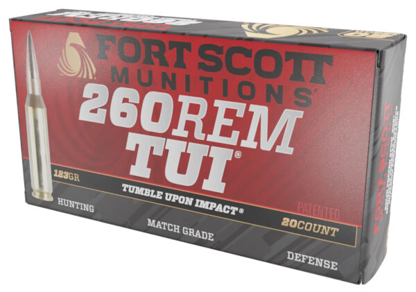 Fort Scott Munitions 260123SCV2 Tumble Upon Impact (TUI)  260Rem 123gr Solid Copper Spun 20 Per Box/25 Case — view 1